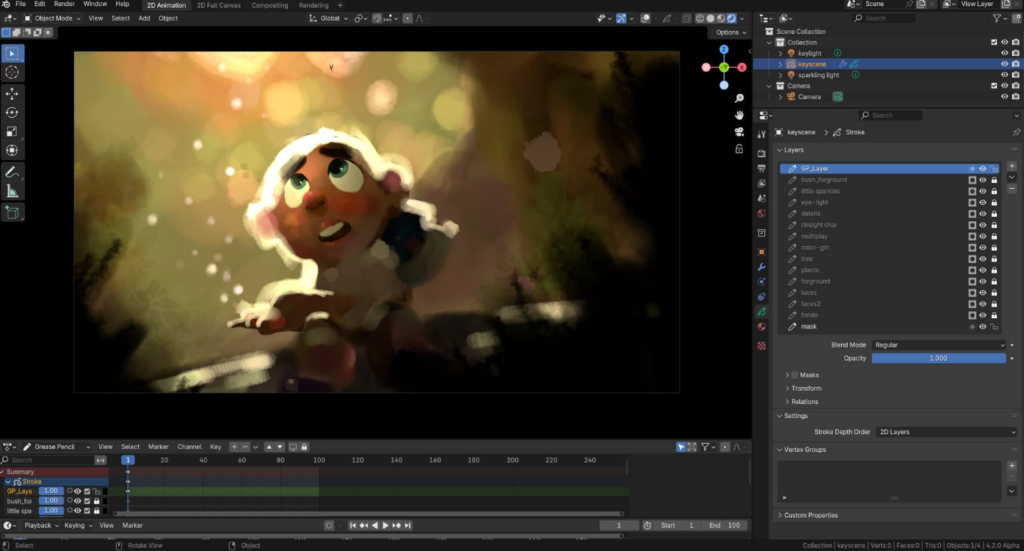 Blender 4.3 Grease Pencil 3
