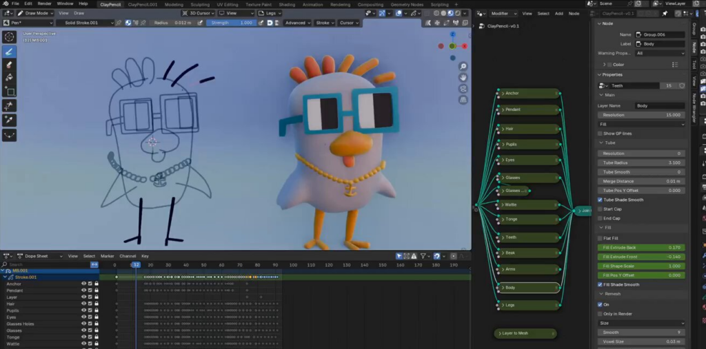 ClayPencil Transformez Animations 2D en Claymation 3D avec Blender